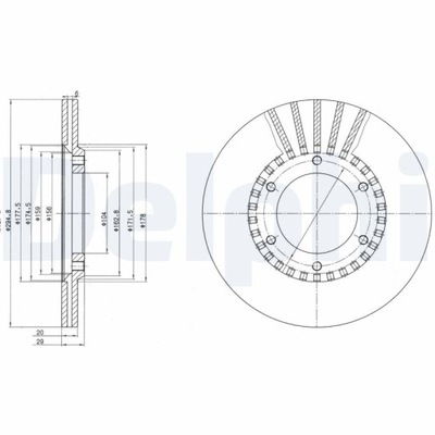 BG2365 DELPHI DISCO DE FRENADO  