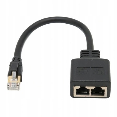 Adapter rozgałęźnik splitter LAN RJ45 2xRJ45 F