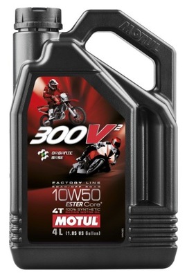 MOTUL ACEITE MOTOR 300V2 4T FL ROAD / APAGADO ROAD FACTORY LINE RACING 10W50 4L  