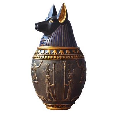 Pamiątkowa urna dla zwierząt domowych Egipska Czterech Synów Horusa Kolekcjonerska Puszka dla Psów S