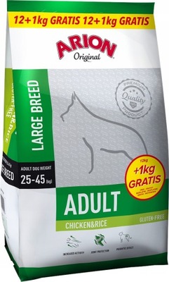 ARION Original Adult Large Chicken 12kg+1kg GRATIS