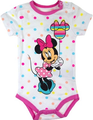 BODY DZIEWCZĘCE BAWEŁNIANE MYSZKA MINNIE DISNEY 80