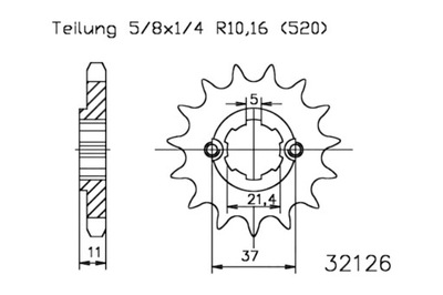 ЗУБЧАТКА ПЕРЕД ESJOT 50-32126-17 17 ЗУБОВ 520