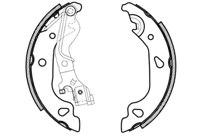 TOMEX BRAKES ZAPATAS DE TAMBOR DE FRENADO JUEGO FIAT PUNTO II 99- +ABS  