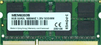 Pamięć RAM SODIMM DDR3 PC3L 8GB 1600MHz CL11 1.35V