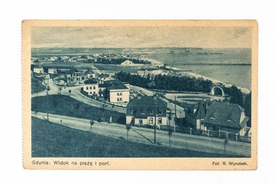 GDYNIA - WIDOK NA PLAŻE I PORT II RP