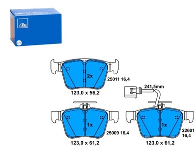 ZAPATAS DE FRENADO PARTE TRASERA AUDI A3 Q3 TT 1.0-2.5 09.12- ATE  