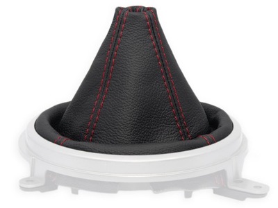 Mazda rx-8 2003-2012 чехол переключения передач czarna кожа красные нити фото №1