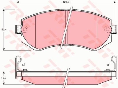 TRINKELĖS STABDŽIŲ PRIEK. NISSAN ALMERA 1995- 2000 