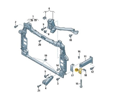 Кронштейн крепёжный лонжерон перед audi q7 q8 правый фото №1