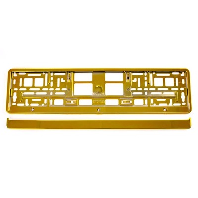Ramka tablicy rejestracyjnej metalizowana złota AMIO-71457/01170ZL