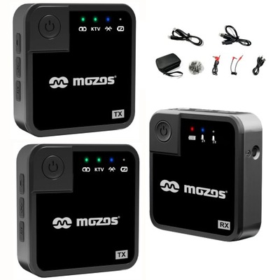 2 x MIKROFONY BEZPZREWODOWE LAVALIER 2.4GHZ VLOG ANDROID IOS DSLR 2 SZT.