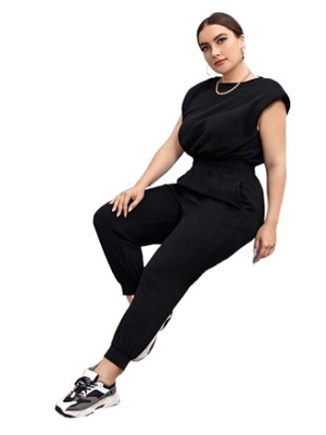 SHEIN KOMBINEZON PLUS SIZE CZARNY CASUAL 52 Ł5V