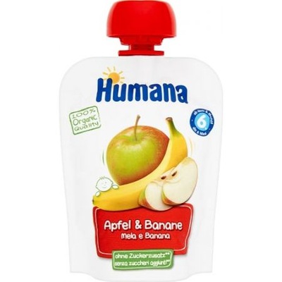 Mus jabłko-banan 100% Organic Humana 90 g