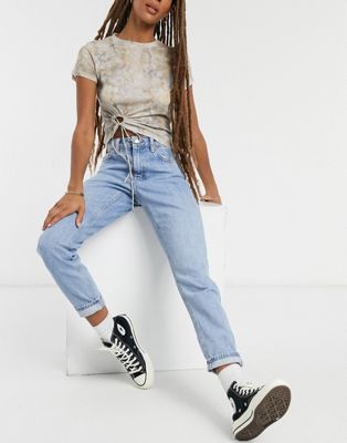 TOPSHOP MOM JEANS NIEBIESKE JEANSY W24 L30 1VAE