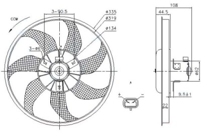 Вентилятор радіатора nissens 1341352 24445190 фото №1
