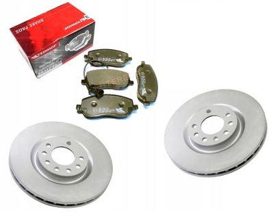 DISCOS 305 ZAPATAS DE FRENADO PARTE DELANTERA FIAT CROMA 2 II  