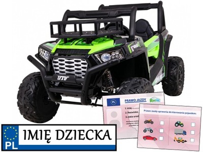 BUGGY UTV terenowy samochód na akumulator dla 2 dzieci 2 MOCNE SILNIKI 200W