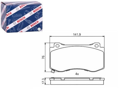 ZAPATAS DE FRENADO PARTE DELANTERA CHRYSLER 300C DODGE CHALLENGER CHARGER MAGNUM  