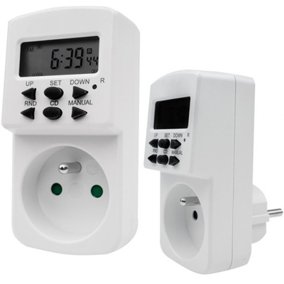 PROGRAMATOR CZASOWY WŁĄCZNIK WYŁĄCZNIK LCD CYFROWY HARMONOGRAM 7 DNI