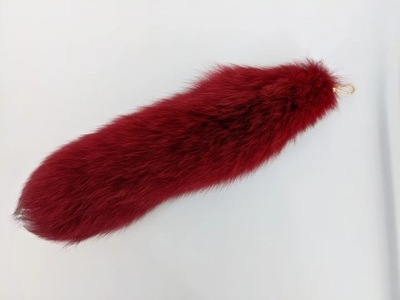 natural fox fur tail keychain furry 2024 chic y2k beautiful accessory 