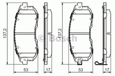 SET PADS BRAKE BOSCH 0 986 494 337  