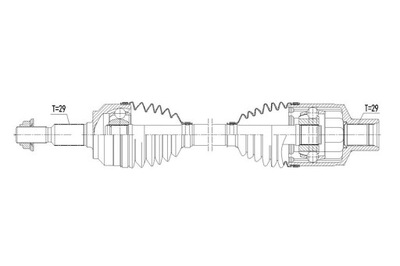 Приводной вал шарнир jeep commander 05-11 правая atm фото №1