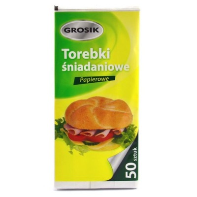 GROSIK TOREBKI ŚNIADANIOWE PAPIEROWE 50 SZT