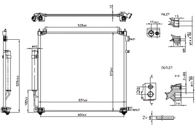 Nissens конденсатор кондиционера land rover defender discovery v range фото №1