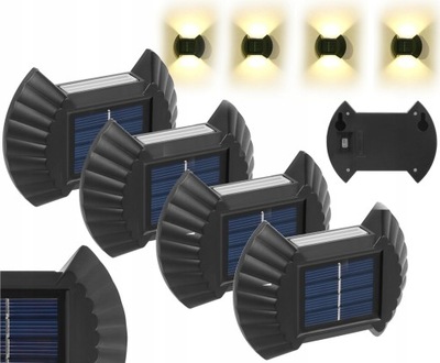 Lampa Solarna Kinkiet Naścienna LED 4szt