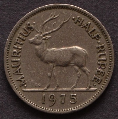 Mauritius - 1/2 rupee 1975