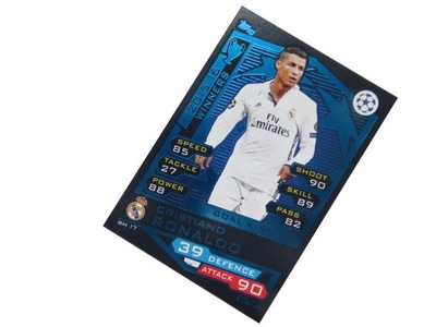 TOPPS CHAMPIONS LEAGUE 2017 WINNERS 2015/16 GOAL KING RONALDO REAL RM 17