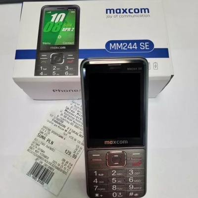 TELEFON DLA SENIORA MAXCOM MM244 SE KOMPLET
