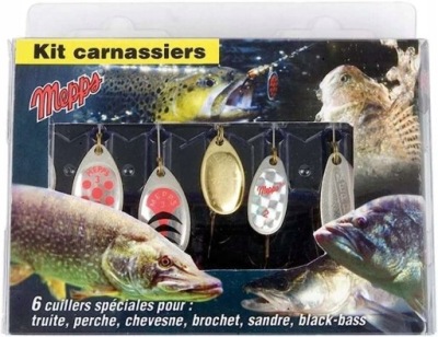 Zestaw błystek MEPPS DRAPIEŻNIK 6 szt