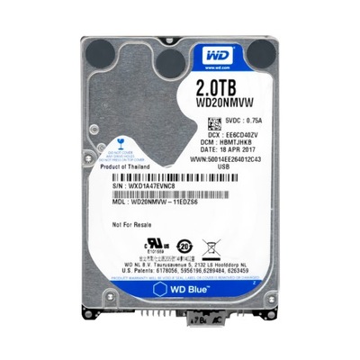 WD BLUE 2TB 5.2K USB 3.0 2.5'' WD20NMVW