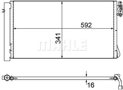 РАДІАТОР DO KLIMAT.BMW E87 123D 04- MAHLE AC 414 001S КОНДЕНСАТОР,