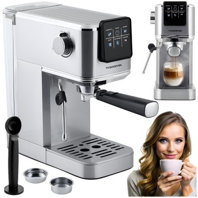 EKSPRES KOLBOWY CIŚNIENIOWY DO KAWY ZE SPIENIACZEM MLEKA 20 BAR 1350 W