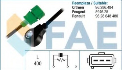 SENSOR DETONACIÓN STUKOWEGO CITROEN FIAT PEUGEOT  