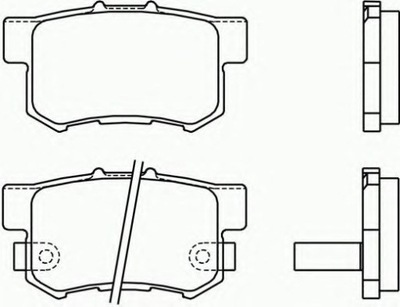 ZAPATAS DE FRENADO HONDA CR-V 02- PARTE TRASERA  