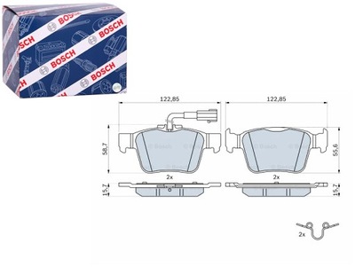 Bosch 986 424 848 набор тормозных колодок тормозных, тормоза дисковые фото №1