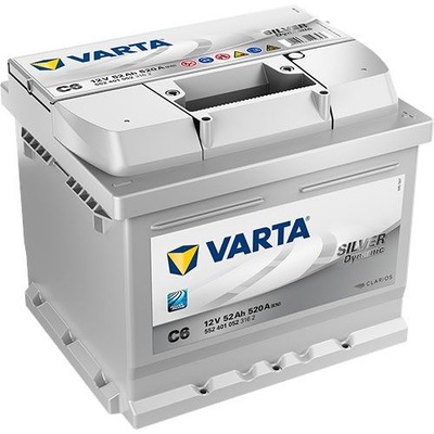 АККУМУЛЯТОР VARTA SILVER C6 12V 52AH 520A P+