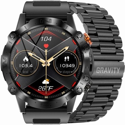 Smartwatch Gravity GT20-1 czarny pasek + bransoleta