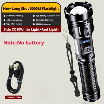 Most Powerful LED Flashlight USB Rechargeable