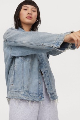 H&M KURTKA DŻINSOWA JEANS OVERSIZE XS OSTATNIA