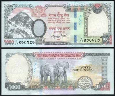 $ Nepal 1000 RUPEES P-82 UNC 2019