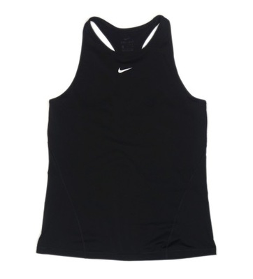 NIKE Damski Czarny Top Sportowy Koszulka Logo r. S 36 / M 38