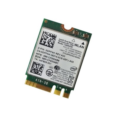 KARTA WiFi DELL INTEL WIRELESS-AC 7260NGW 802.11ac 0GPFNK