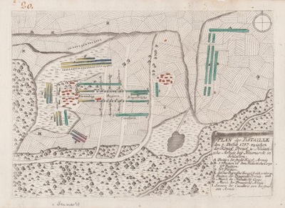 Środa Śląska Neumarkt in Schlesien Plan bitwy 1757 r. Lutynia Leuthen