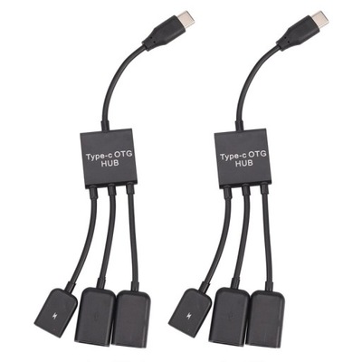 2X USB 3.1 typu C męski na 2 podwójne USB A 2.0 ko