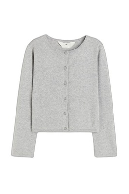 H&M sweter kardigan szary na guziki r. 140 9 - 10 lat